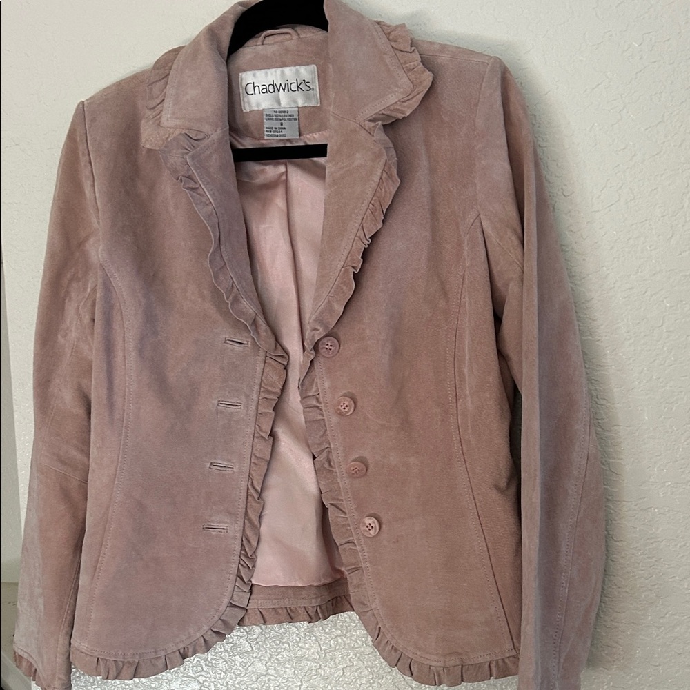 Chadwicks Women's Blush Ruffle Blazer